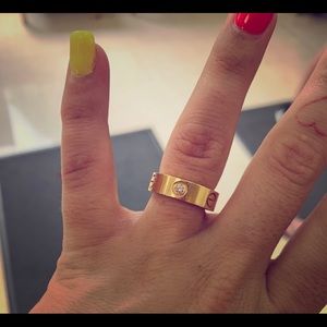 Cartier ring 18kt w/diamonds